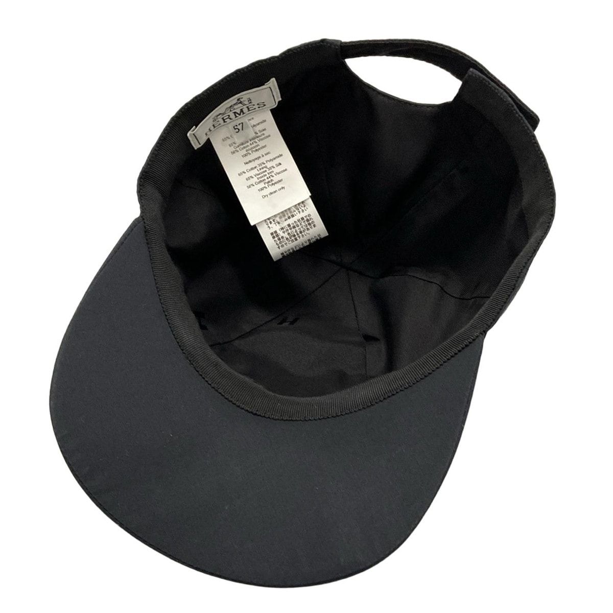 HERMES(エルメス) キャップ 57 - 黒 セレナ エプロンドール コットン