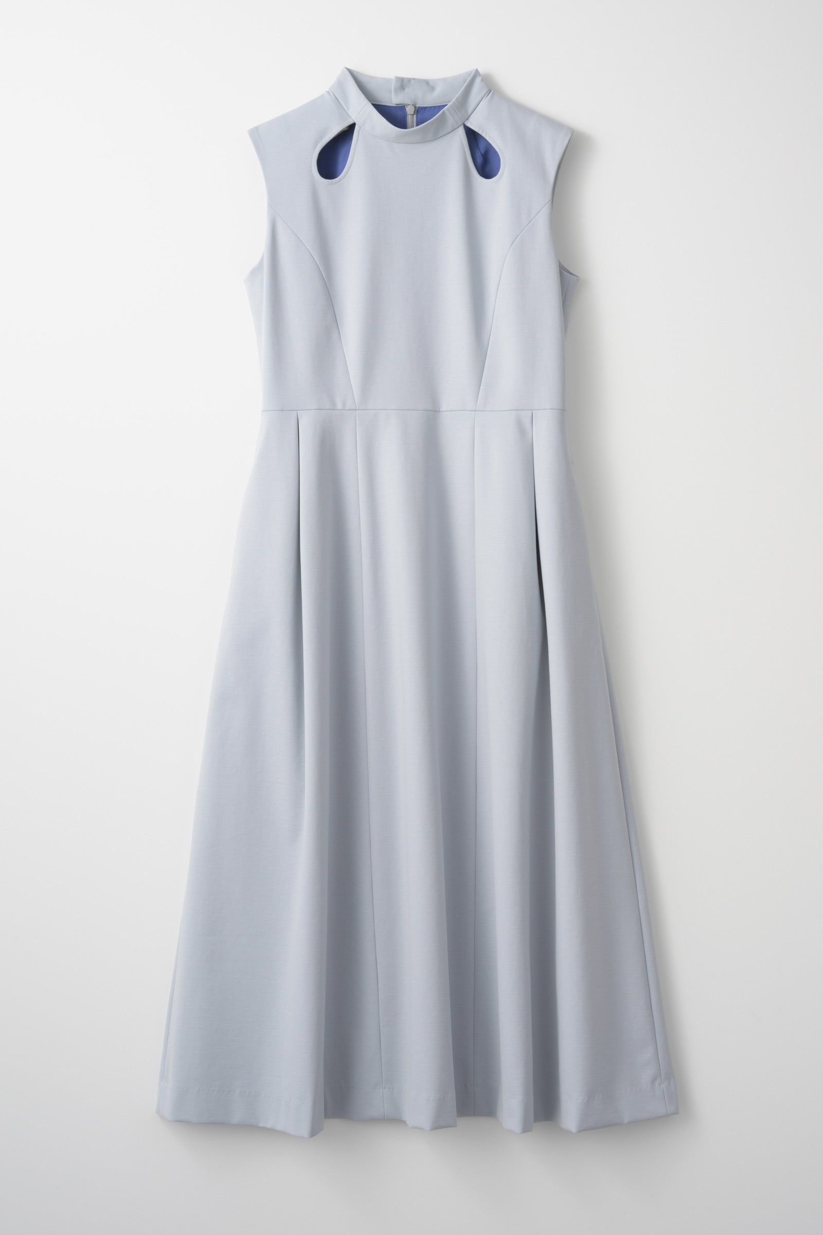 Tears cut-work dress (Blue gray) – Audire