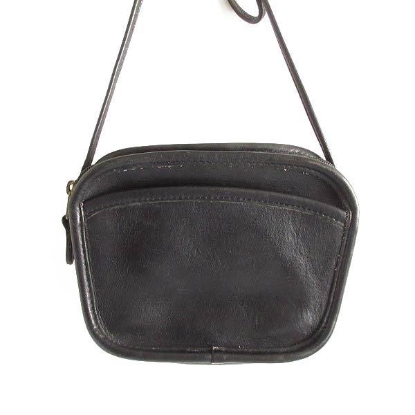 高級品 USA製 COACH オールドコーチ レザー ミニ ショルダーバッグ 黒