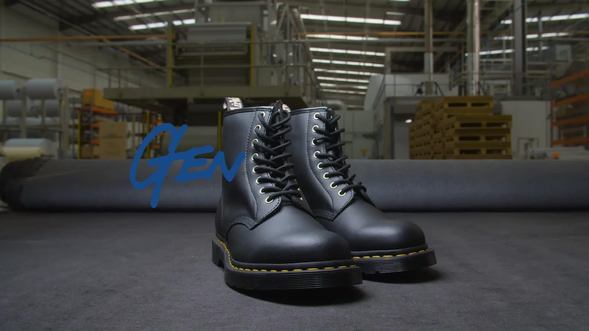 Jadon Boot Genix Nappa Reclaimed Leather Platforms in Black | Dr