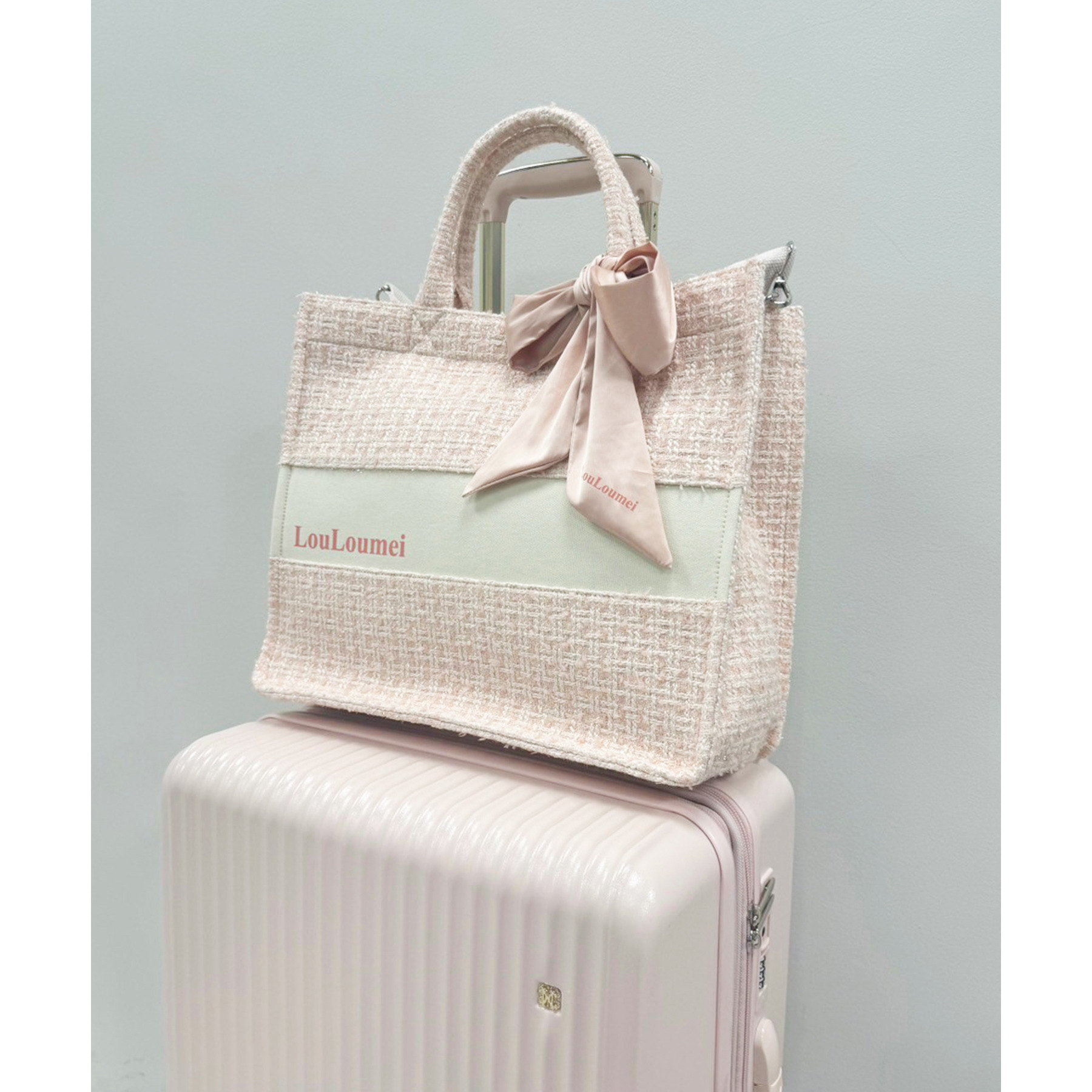LouLoumei】キャリーオンツイードトートバッグ | ファッション通販