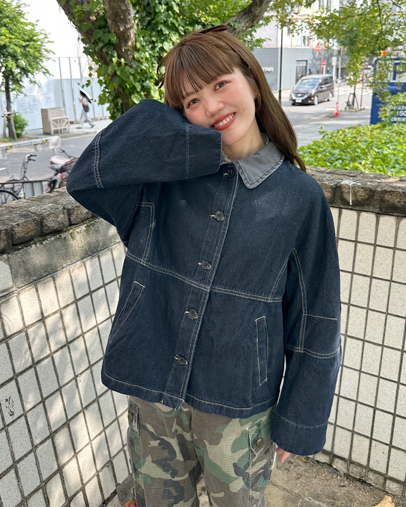 配色カラーデニムワークジャケット | ファッション通販サイト NUGU
