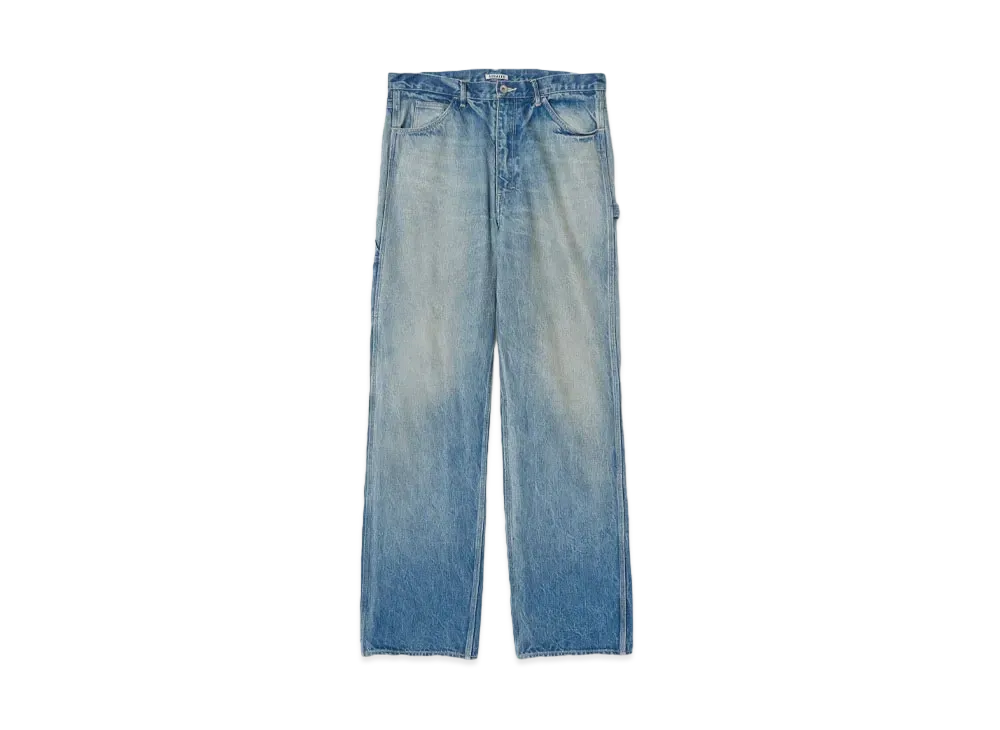 AURALEE Selvedge Faded Heavy Denim Painter Pants 