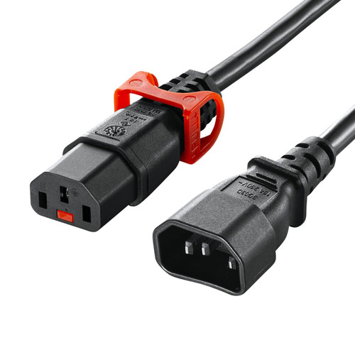 APW15-C14C13LP-20【抜け防止ロック式電源コード ロックプラス（2m