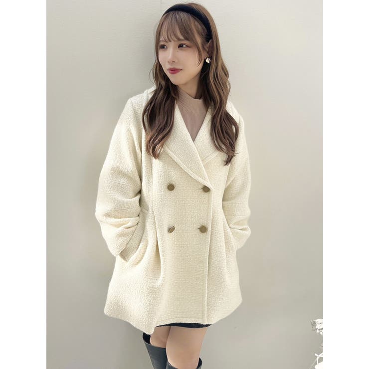 ミドルコクーンツイードコート[品番：MKSW0052016]｜dazzlin（ダズリン