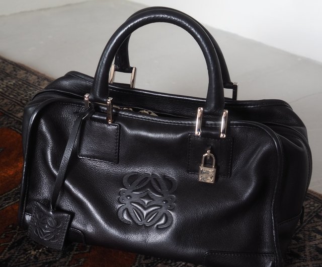 LOEWE ロエベ アマソナ 28 ボストンバッグ ブラック レザー