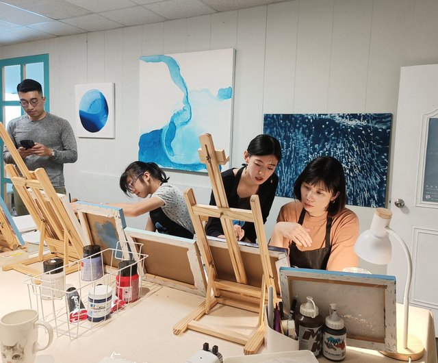 台湾 【体験・アクティビティ】金箔アート テクスチャーアート 抽象画