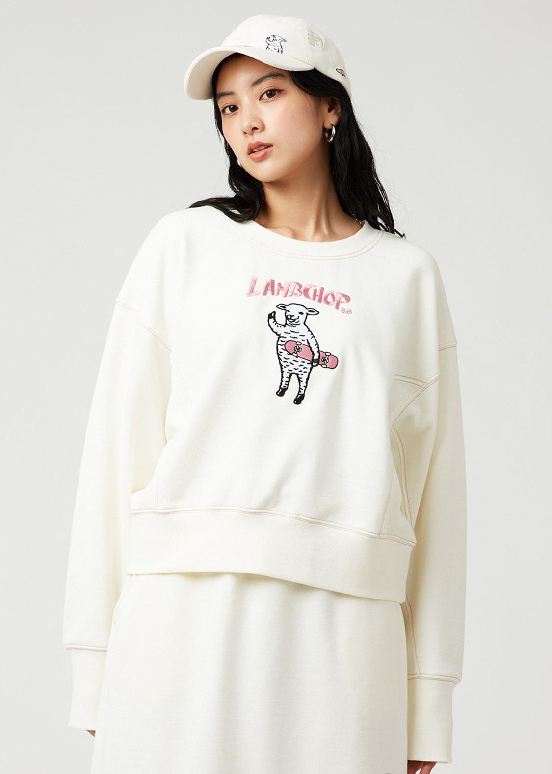 ラムチョップスケート｜ヘビーウェイトクロップドスウェット