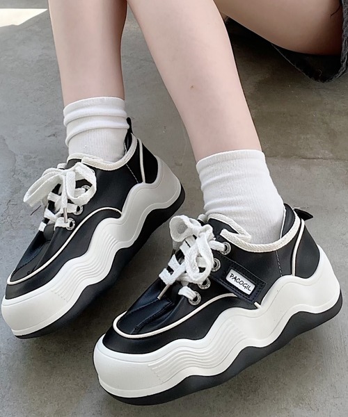 セール】なみなみソールモノトーンスニーカー（スニーカー）｜Nana