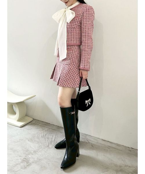 LILY BROWN（リリーブラウン）の「ツイードショートジャケット（ノー