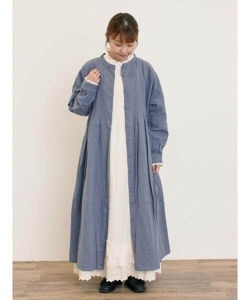 セール】【Cross×Linen】タックワンピース《S/Mサイズ》（ワンピース