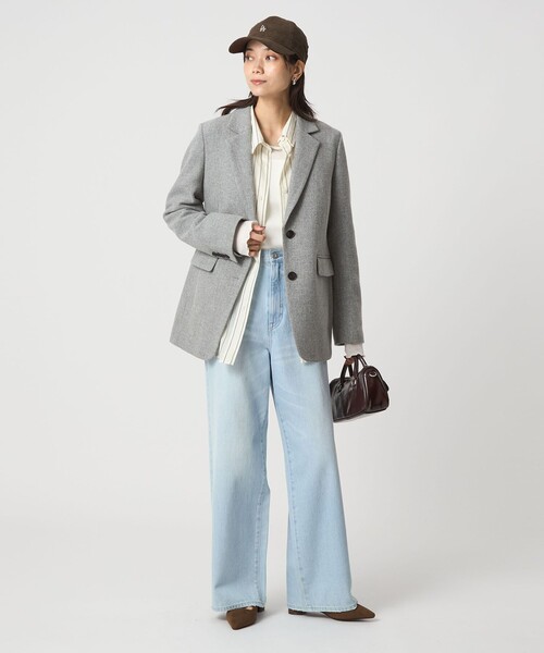 セール】［size SHORTあり］ウーリー テーラード ジャケット