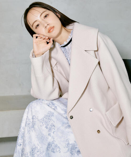 セール】◇ウールカルゼシリーズ コート（ピーコート）｜JILL by JILL