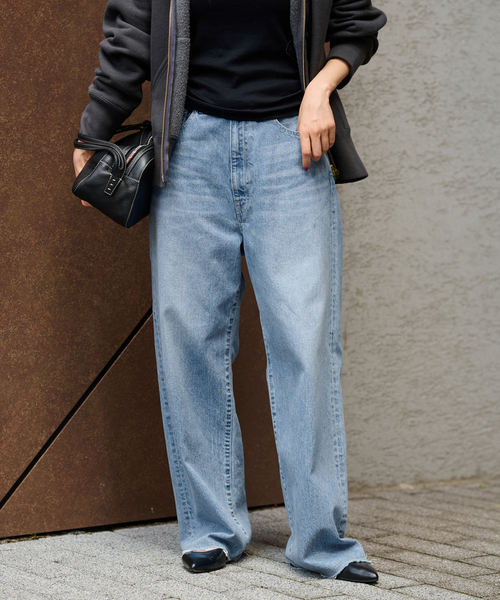 FRAMeWORK（フレームワーク）の「long rise デニムパンツ（デニム