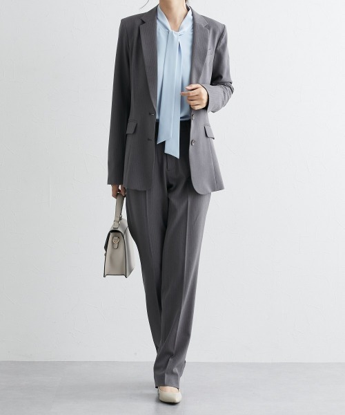高身長 【レディーススーツ】 洗えるパンツスーツ（ロング丈テーラード