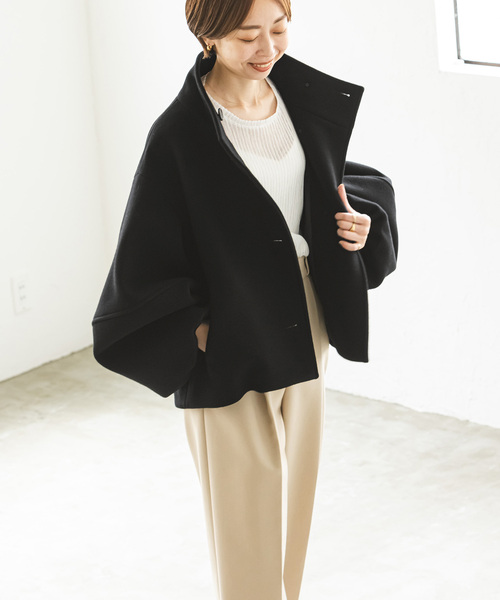 Noble（ノーブル）の「《追加》メルトンパフスリーブショートコート