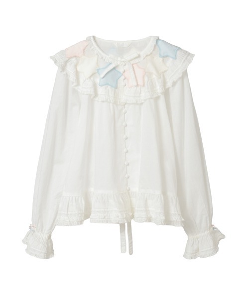 星ワッペン使いブラウス（シャツ/ブラウス）｜PINK HOUSE（ピンク