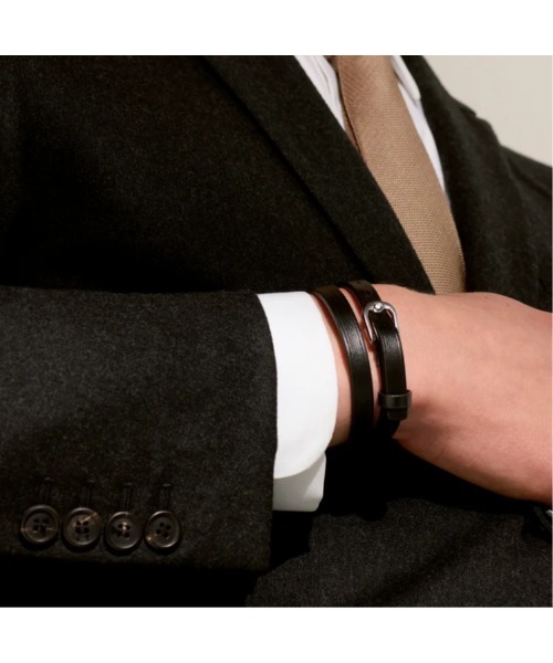 MONTBLANC（モンブラン）の「馬蹄バックルのブラックブレスレット