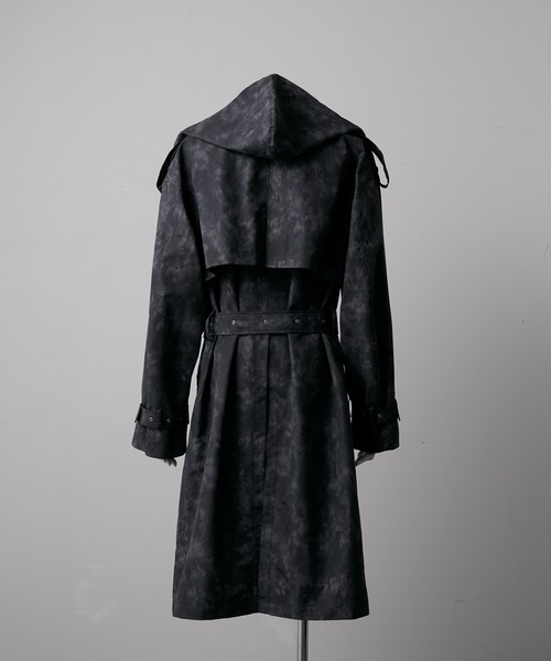 GRANCY】Patterned Long Trench Coat / 総柄ロングトレンチコート
