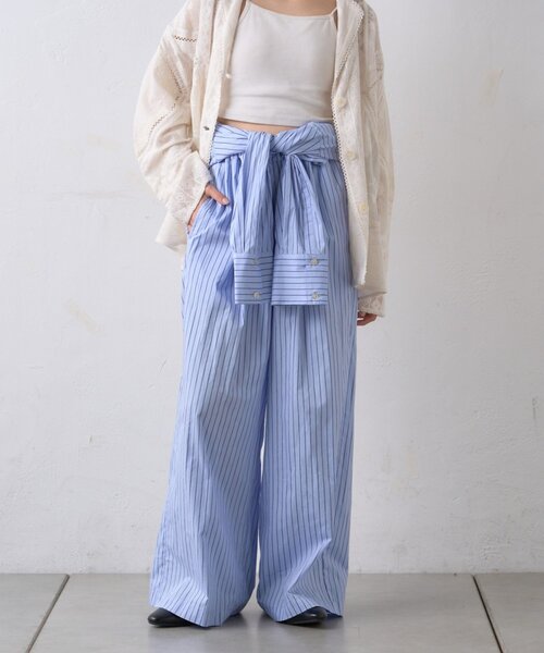 willow】ドットストライプオールインワン（サロペット/オーバーオール