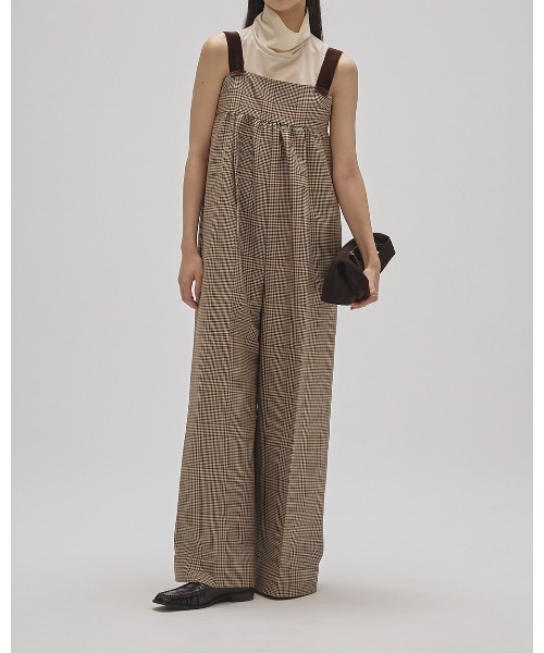 TODAYFUL（トゥデイフル）の「Check Wide Combinaison（つなぎ