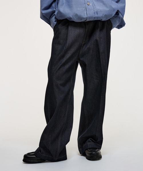 1 TUCK DENIM TROUSERS / ワンタックデニムトラウザー（デニムパンツ