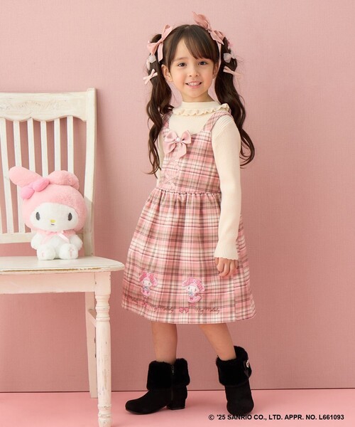 セール】【マイメロディ＆クロミ×ANY KIDS】チェック ジャンパー