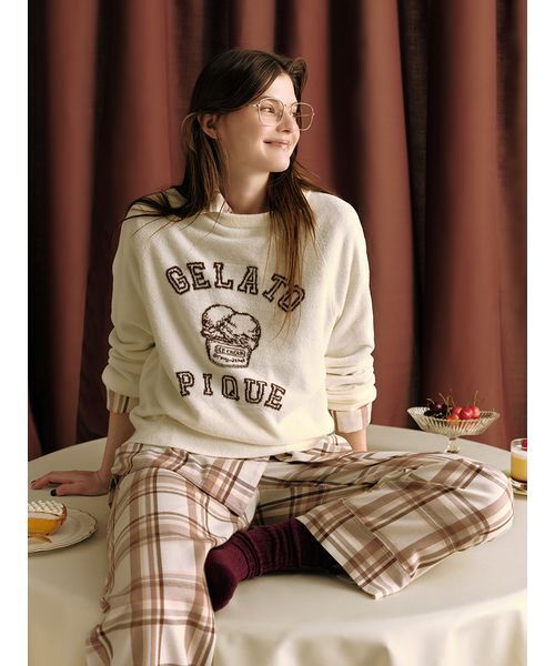 セール】トラッドアイスクリームジャガードプルオーバー（ルームウェア