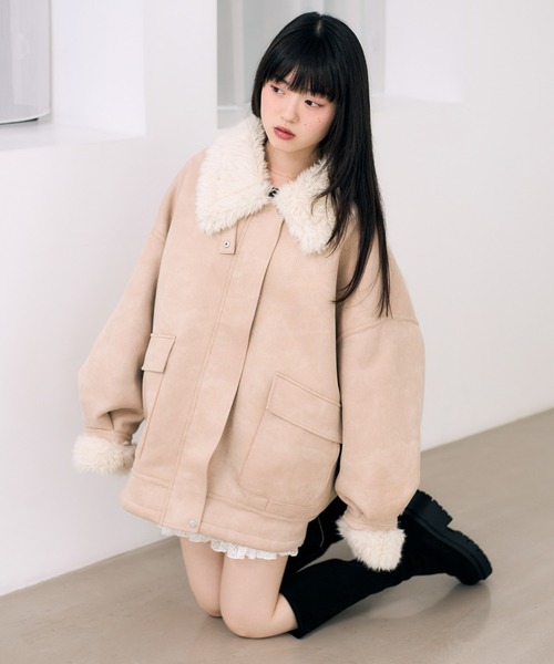 セール】【今季No.1！大注目の愛されアウター】ファーカラーBIG