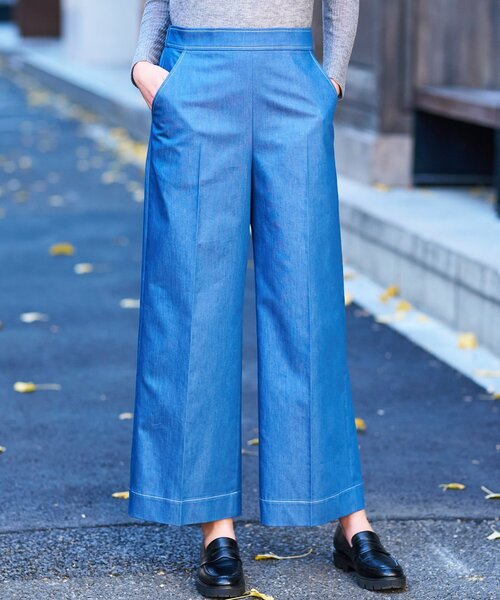 イージーウエストワイドデニムパンツ 【公式通販】