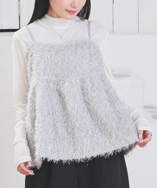 セール】フェザーキャミソール（キャミソール）｜Honeys（ハニーズ）の