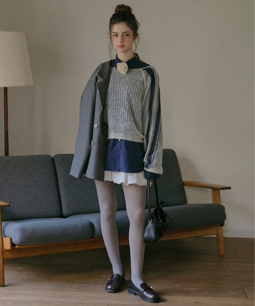 loin nuit（ロワンニュイ）の「cut off double jacket / カットオフ