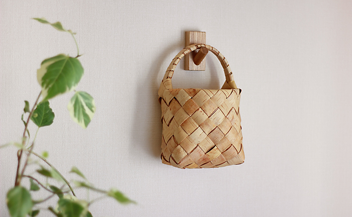 白樺かご/壁掛け・S COMFOTA 北欧雑貨店