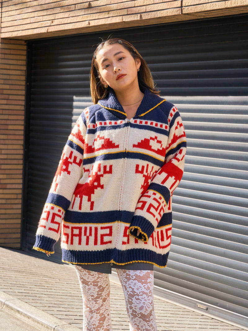 カウチンジップニットカーディガン DPA14368 – CRAMMY