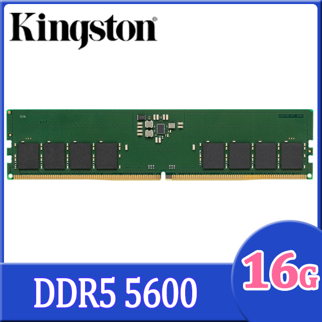 Kingston 金士頓DDR5 5600 16GB 桌上型記憶體(KVR56U46BS8-16