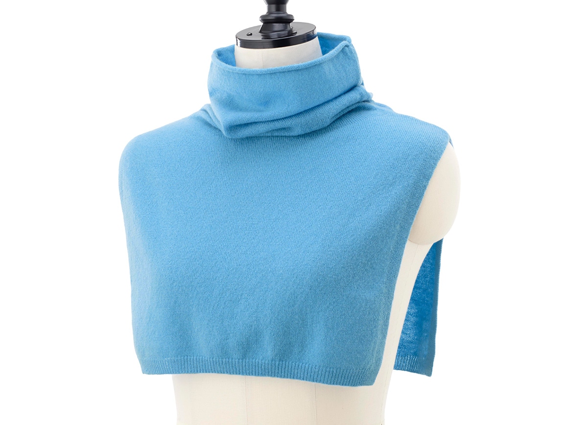 カシミヤ混つけ襟風スヌード(61_ブルー): ｜ カタログ通販のハルメク