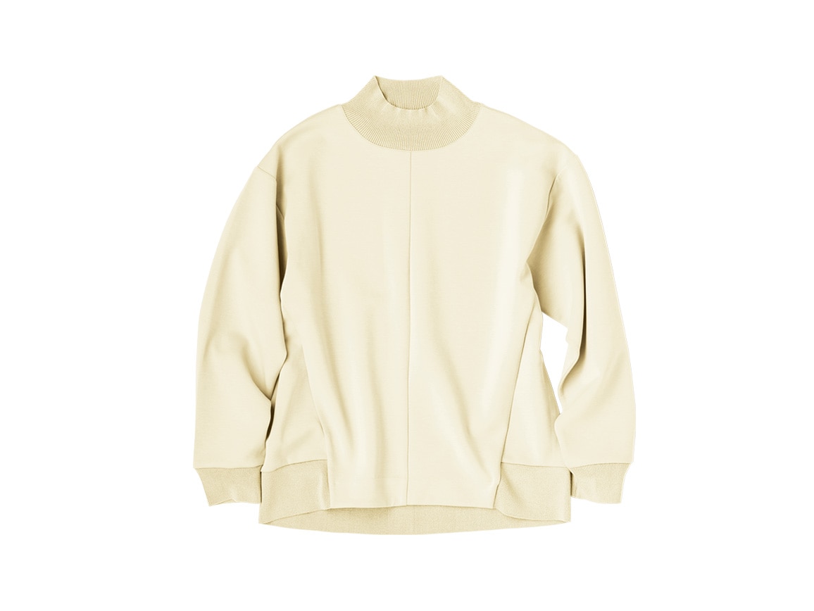 リブドッキングダンボールプルオーバー(02_M 21_アイボリー