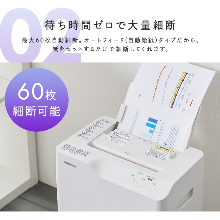 オートフィードシュレッダー AFSB60M ホワイト