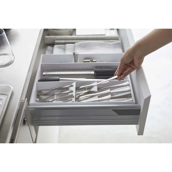 tower】立体横伸縮カトラリーケース タワー (ホワイト): 周辺小物