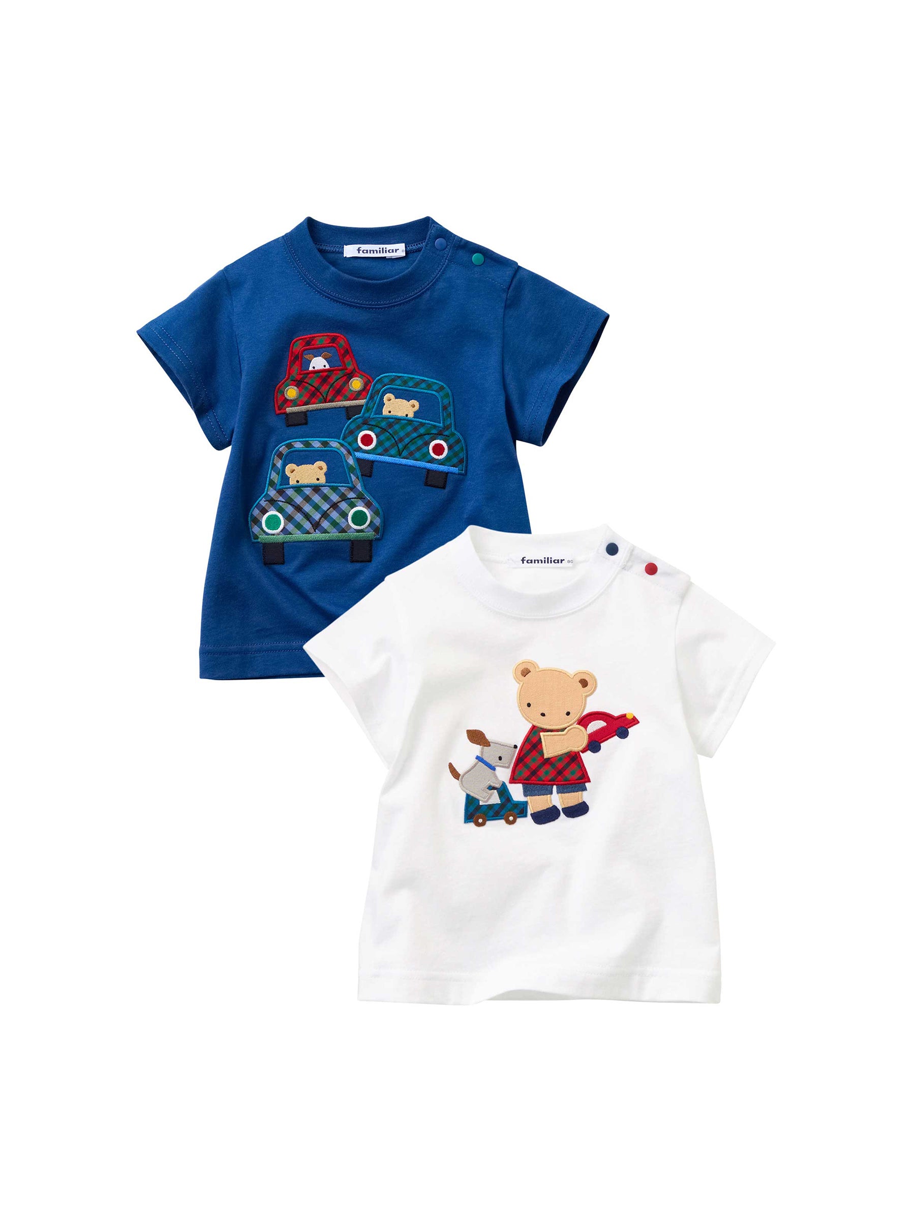 た*ぽ様 familiar 90cm Tシャツ3枚セット ボーダー Tシャツ パンツ ギフトセット｜ファミリア / familiar 2023