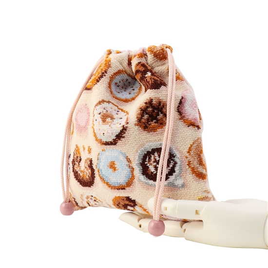 モグモグドーナツ 巾着 L/MOG-243174（WEB限定）(ベージュ): LOVERARY