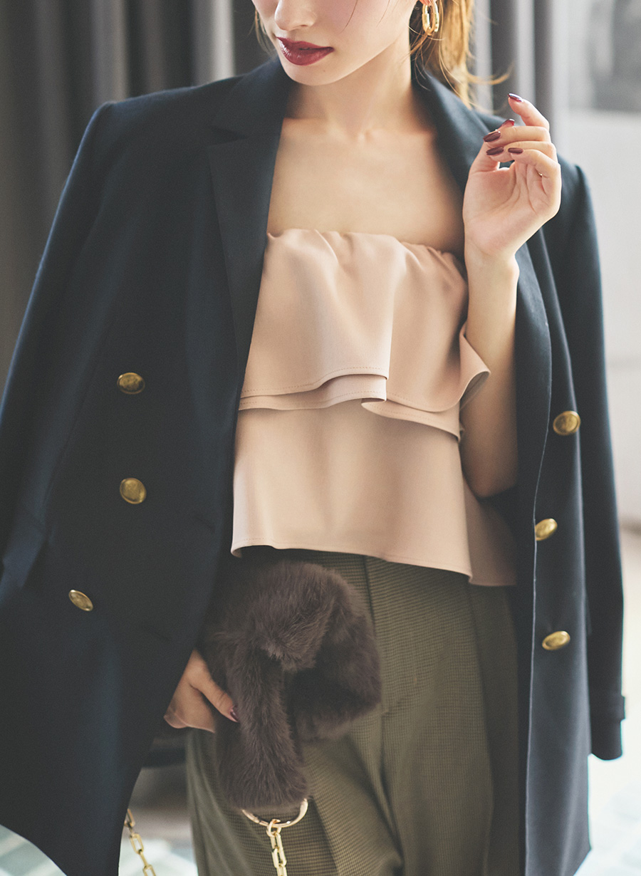 吉田理紗さんコラボ】ラッフルデザインビスチェ｜LOUNIE（ルーニィ