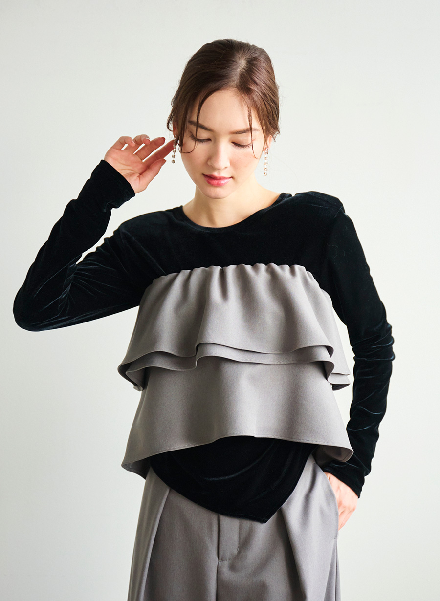 吉田理紗さんコラボ】ラッフルデザインビスチェ｜LOUNIE（ルーニィ