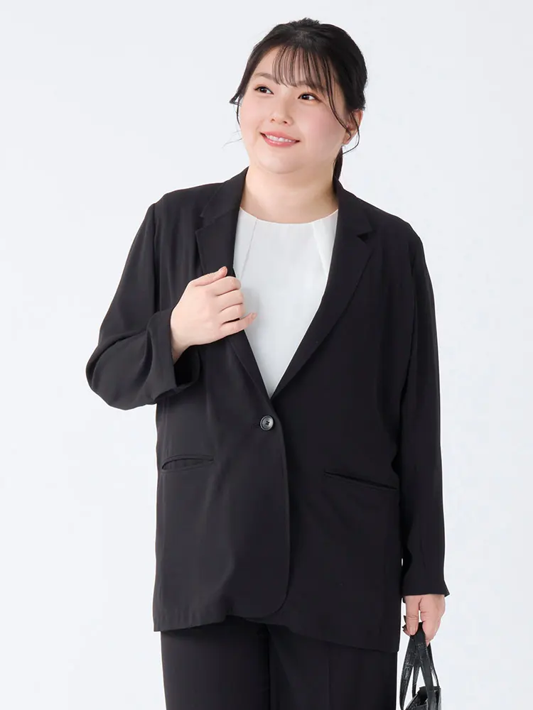 ブラック ジョーゼットテーラードジャケット | フォーエル公式通販