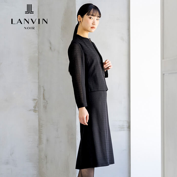 絡み織｜シルク100％のジャカードワンピース 7号・ブラック｜東京