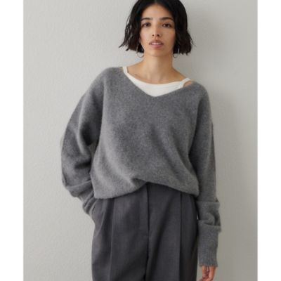 Whim Gazette(ウィム ガゼット)のフォックスウール Vネックプル