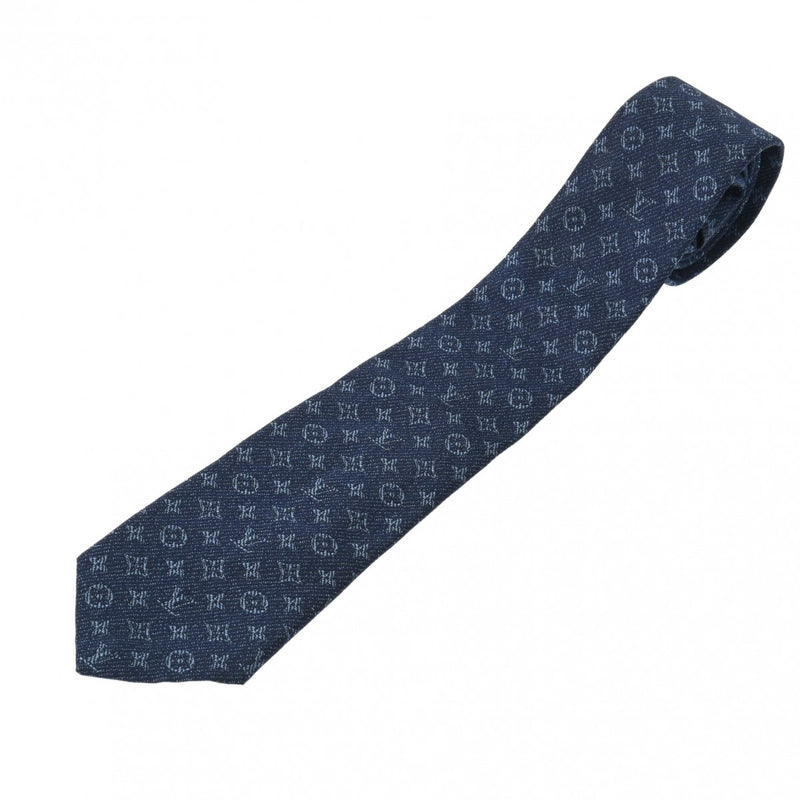 ルイヴィトンクラヴァット ホワット ア モノグラム ネイビー メンズ