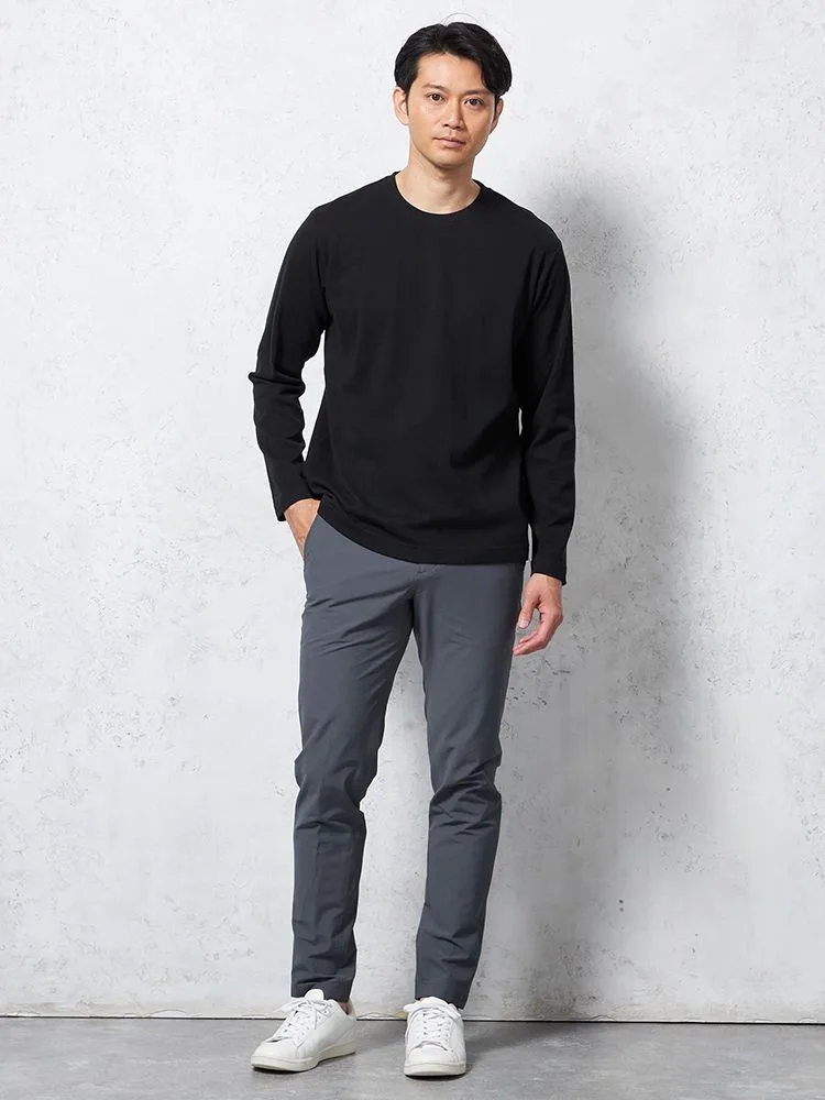 ブラック 【RUCKEN BACCHAR】軽量 ストレッチ イージーパンツ 無地