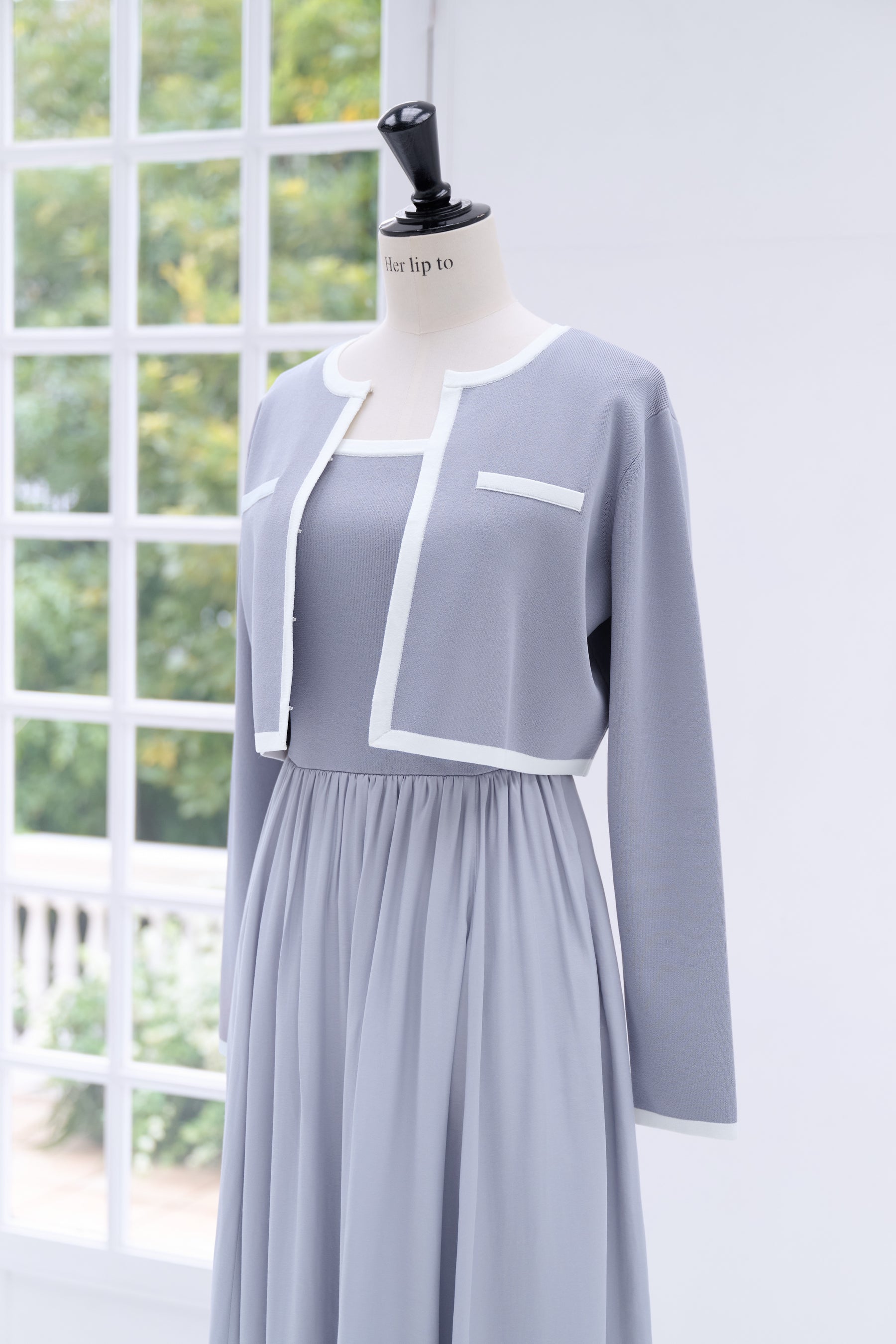 新色】Bicolor Knit Dress Set