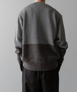 ssstein / シュタイン】MOHAIR GLITTER KNIT COMBINATION LS - GREIGE